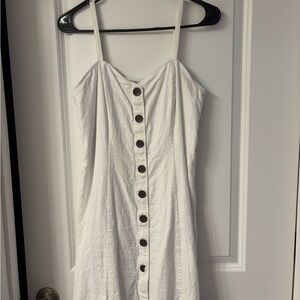 Express White Buttoned Sundress